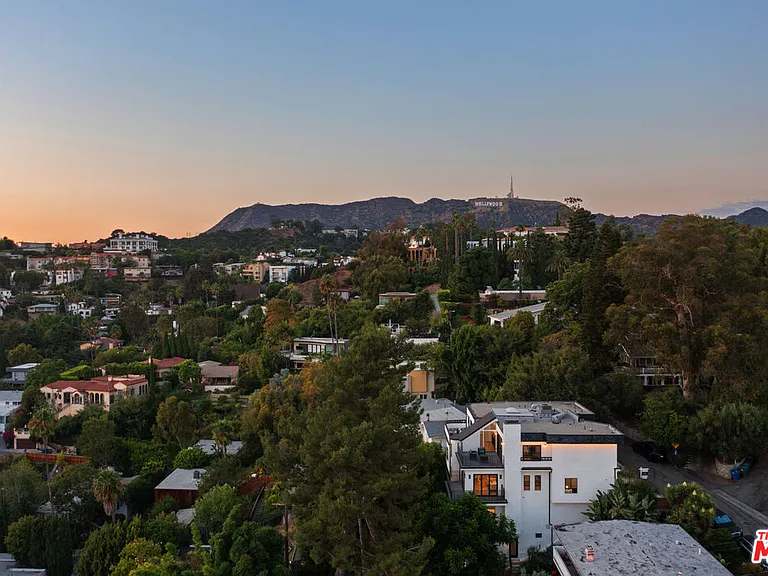 Hollywood Hills luxury home Arial